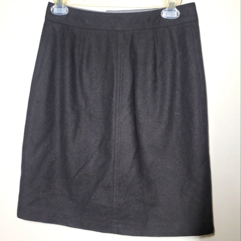 J. Crew Wool Lined Classic Black Women's Skirt Size 2